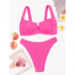 costum de baie roz neon 2 piese fitint tropical pink 3