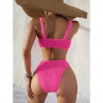 costum de baie roz neon 2 piese fitint tropical pink 7