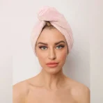 prosop turban pentru uscarea parului fitint quickdry roz 5
