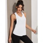 tricou lung dama sport fitint string white 5